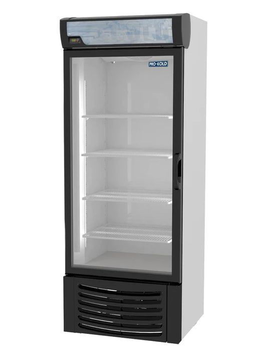 Pro-Kold DURF 16W 30.2" One Section Glass Door Freezer Merchandiser in White, 16 cu. ft.