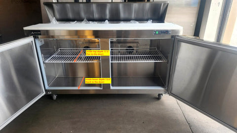 ⚡Flash Sale⚡Aceland ASR-60BM Stainless Steel 60" Mega Top Prep Cooler