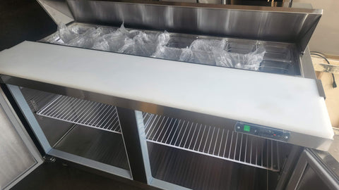 Aceland ASR-60B Stainless Steel 60" Food Prep Table Refrigerator