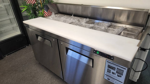 Aceland ASR-60B Stainless Steel 60" Food Prep Table Refrigerator