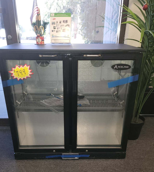 [Clearance-For SoCal Pickup] Aceland ABC-230 35.4" Glass Door Back Bar Cooler -7 Cu ft
