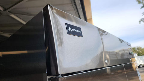 [CLEARANCE For SoCal Sale ONLY] Aceland AR-49B 2 Door 54" Stainless Steel Reach In Upright Refrigerator - 49 Cu. Ft.