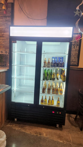 Aceland APR-48BG 48" Double Swing Door Merchandiser Refrigerator 36 cu.ft
