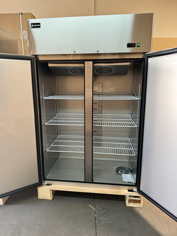 Aceland AR-48B 2 door 48” Stainless Steel Reach in Upright refrigerator 36Cu. Ft