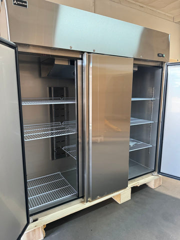 ⚡Flash Sale⚡Aceland AR-72B 3 door 72" Stainless Steel Reach in Upright Refrigerator 54 Cu. Ft.