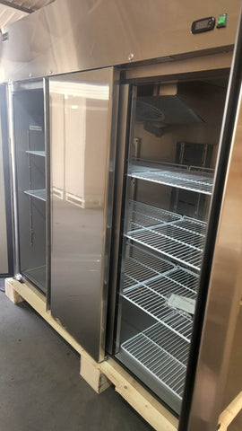 ⚡Flash Sale⚡Aceland AR-72B 3 door 72" Stainless Steel Reach in Upright Refrigerator 54 Cu. Ft.
