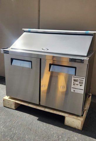 Aceland ASR-48BM Stainless Steel 48" Mega Top Food Prep Table Refrigerator
