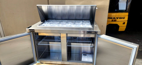 Aceland ASR-48BM Stainless Steel 48" Mega Top Food Prep Table Refrigerator