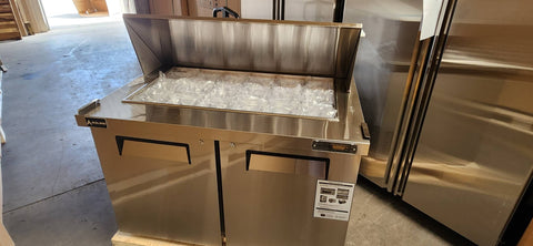 Aceland ASR-48BM Stainless Steel 48" Mega Top Food Prep Table Refrigerator