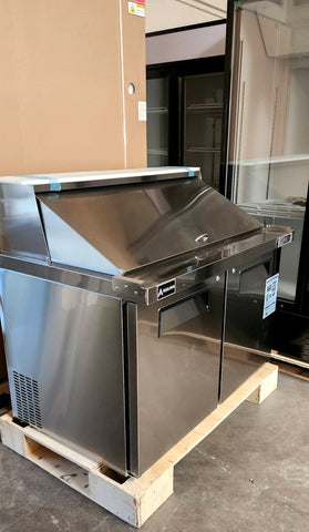 Aceland ASR-48BM Stainless Steel 48" Mega Top Food Prep Table Refrigerator