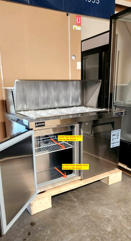 Aceland ASR-48BM Stainless Steel 48" Mega Top Food Prep Table Refrigerator