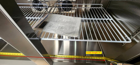Aceland ASR-48BM Stainless Steel 48" Mega Top Food Prep Table Refrigerator