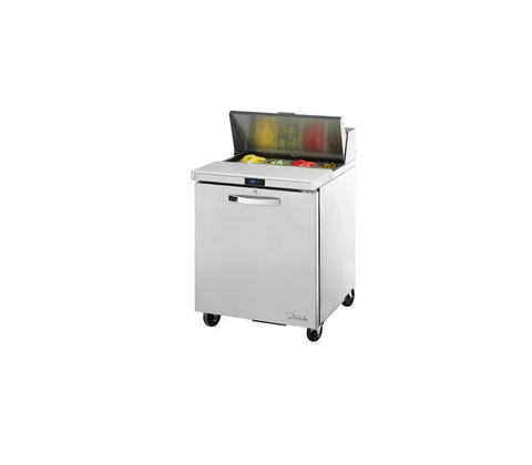 True TSSU-27-08-HC~SPEC3 27" One Section Sandwich / Salad Prep Table w/ 1 Door, 8 Pans