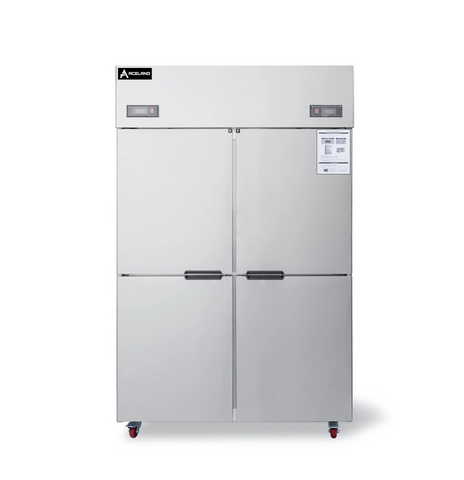 Aceland ARF-128 48" Commercial Refrigerator Freezer Combo 4 Split Door 33 Cu.ft Stainless