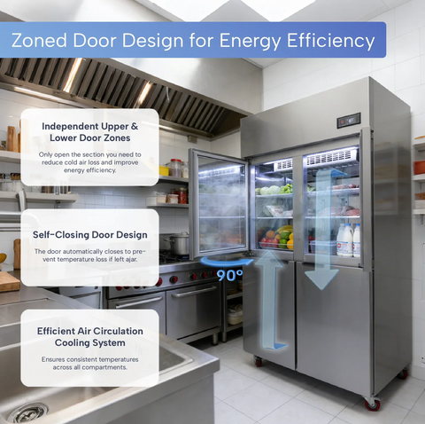 ⚡Flash Sale⚡Aceland AF-128  4-door 48" Stainless Steel Reach in Upright Freezer 33 cu. ft