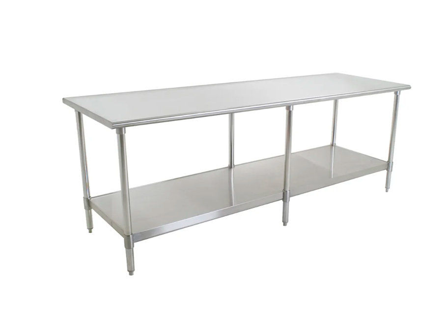 Commercial Work Table WT-E2484- Stainless Steel Top, Galvanized Undershelf  84x24"