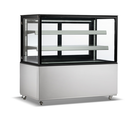 Aceland CW-370 48" Square Glass Stainless Steel Refrigerated Bakery Display Case