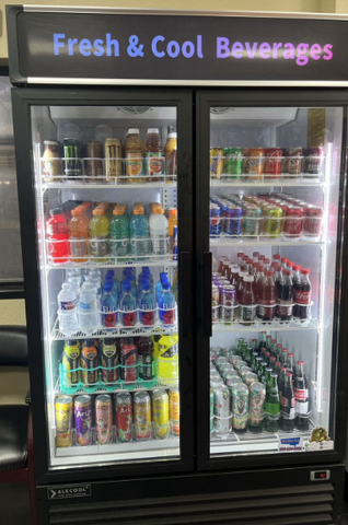 ALK GDR47(H) ‎47.2 inch Two Section Swing Glass Door Merchandiser Refrigerator (WHEELS ARE NOT PRE-INSTALLED)