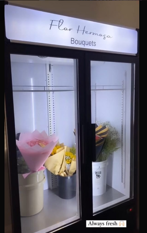ALK GDR47(H) ‎47.2 inch Two Section Swing Glass Door Merchandiser Refrigerator (WHEELS ARE NOT PRE-INSTALLED)