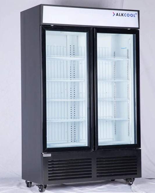 ALK SDGF40'' 48"WIDE TWO SECTION GLASS DOOR DISPLAY FREEZER (WHEELS ARE NOT PRE-INSTALLED)