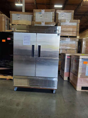 Dukers D55F 2-Door Commercial Freezer in Stainless Steel