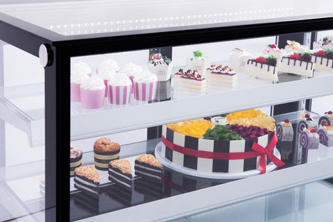 Aceland CW-370 48" Square Glass Stainless Steel Refrigerated Bakery Display Case