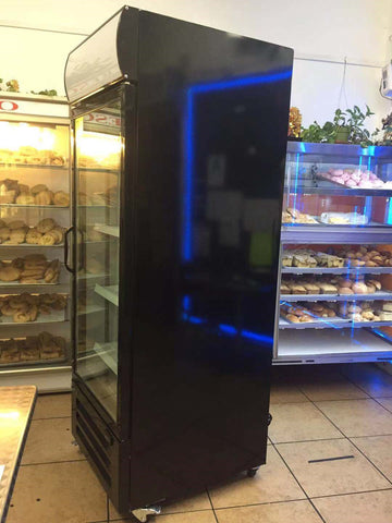 Aceland APF-23BG 27" Black Reach In Glass Door Merchandiser Freezer 22 cu.ft