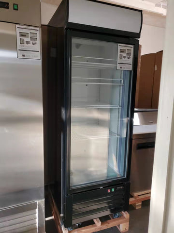 Aceland APF-23BG 27" Black Reach In Glass Door Merchandiser Freezer 22 cu.ft