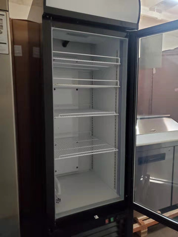 Aceland APF-23BG 27" Black Reach In Glass Door Merchandiser Freezer 22 cu.ft