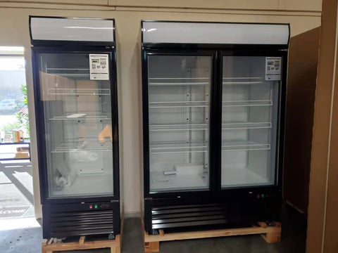 Aceland APF-23BG 27" Black Reach In Glass Door Merchandiser Freezer 22 cu.ft