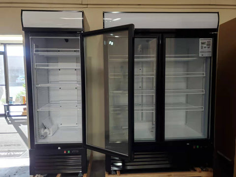 Aceland APF-23BG 27" Black Reach In Glass Door Merchandiser Freezer 22 cu.ft