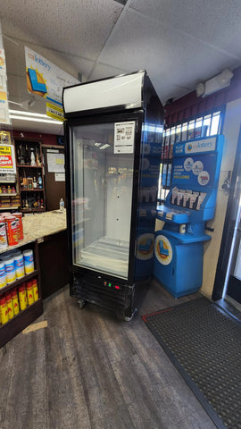 Aceland APF-23BG 27" Black Reach In Glass Door Merchandiser Freezer 22 cu.ft