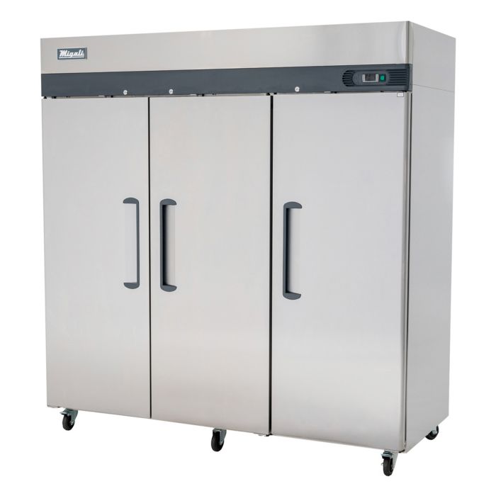 Migali C-3F-HC Top Mount 3 Door Reach-In Freezer