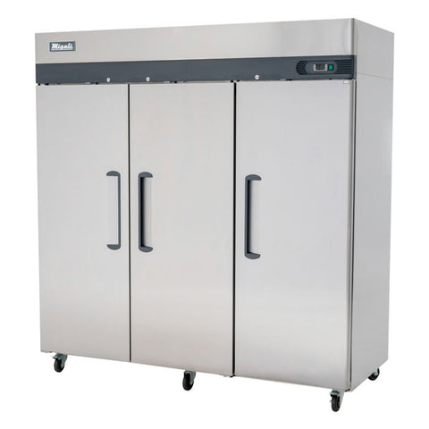 Migali C-3F-HC Top Mount 3 Door Reach-In Freezer