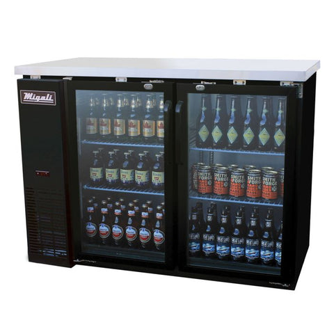 Migali C-BB48G-HC 48″ Glass Door Back Bar Refrigerator