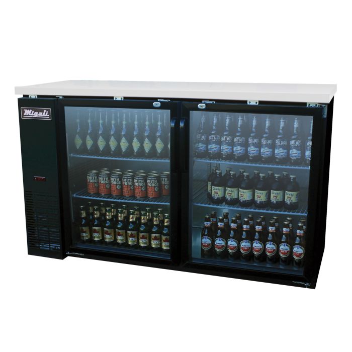 Migali C-BB60G-HC 60″ Glass Door Back Bar Refrigerator