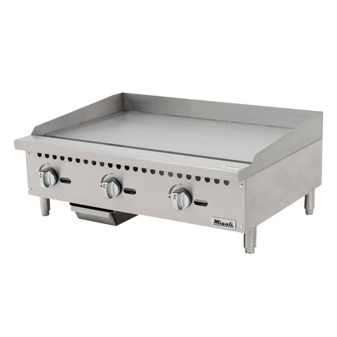 Migali C-G36T 36″ Wide Thermostatic Griddle - 75,000 BTU