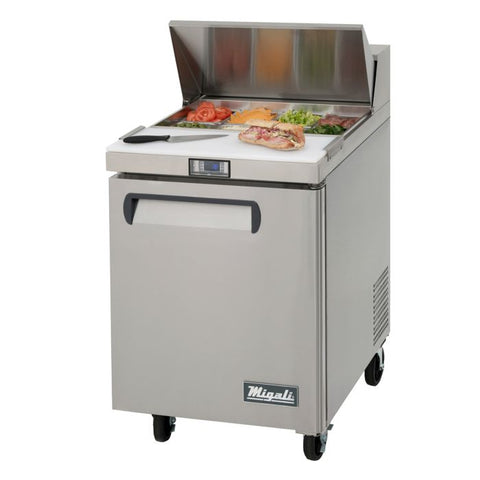 Migali C-SP27-8-HC 27 1/2" Sandwich/Salad Prep Table w/ Refrigerated Base, 115v