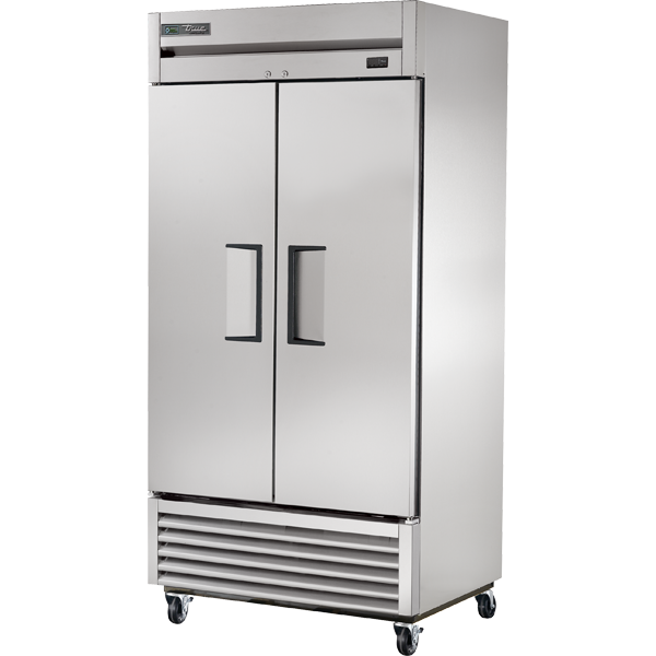 True T-35-HC 39 1/2" Two Section Reach In Refrigerator, (2) Left/Right Hinge Solid Doors, 115v