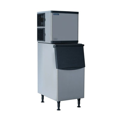 Snooker 500 lb. Freestanding Full Dice Ice Maker with Bin in Stainless Steel