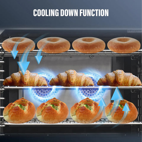 Commercial Convection Oven, WESTLAKE GCO511S 39" Double Deck Full Size Commercial Gas Convection Oven with Legs - 120,000 BTU
