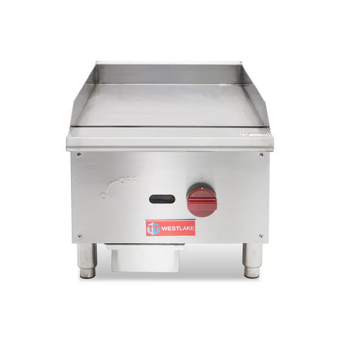 Commercial Gas Griddle, WESTLAKE EGG-16S 16" Countertop Griddle 1 Burner Plate Grill 30,000 BTU