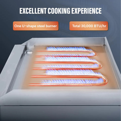 Commercial Gas Griddle, WESTLAKE EGG-16S 16" Countertop Griddle 1 Burner Plate Grill 30,000 BTU