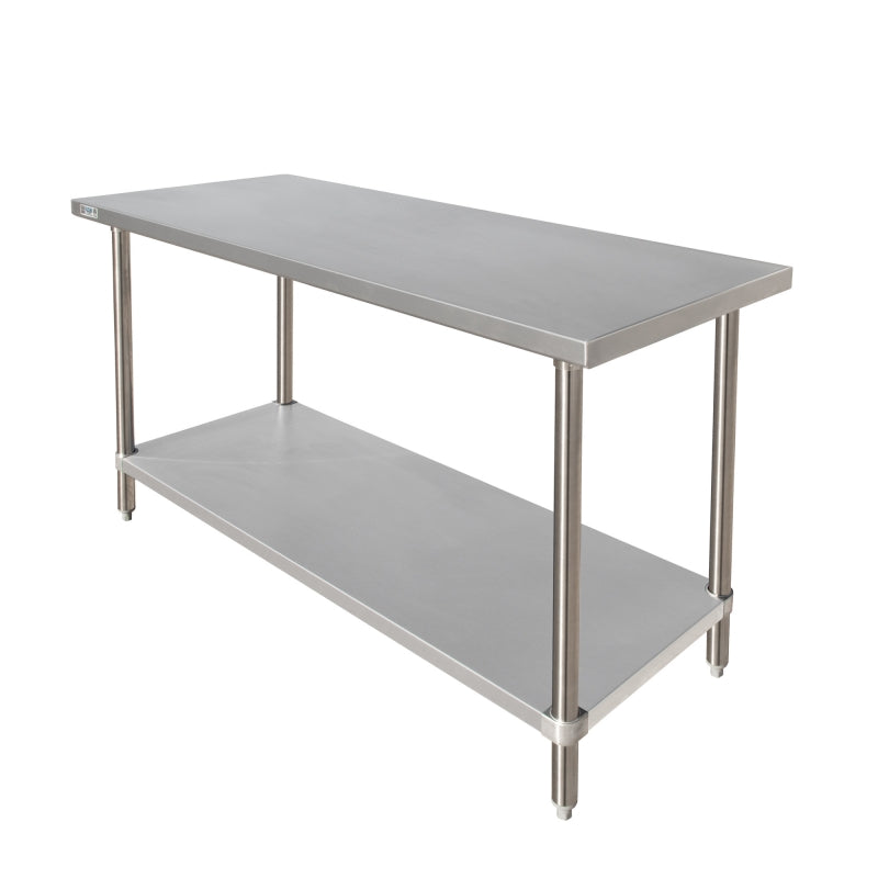 Commercial Work Table WT-E2418- Stainless Steel Top, Galvanized Undershelf  18x24"