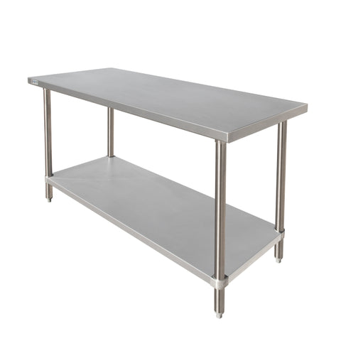 Commercial Work Table WT-E2448- Stainless Steel Top, Galvanized Undershelf  48x24"