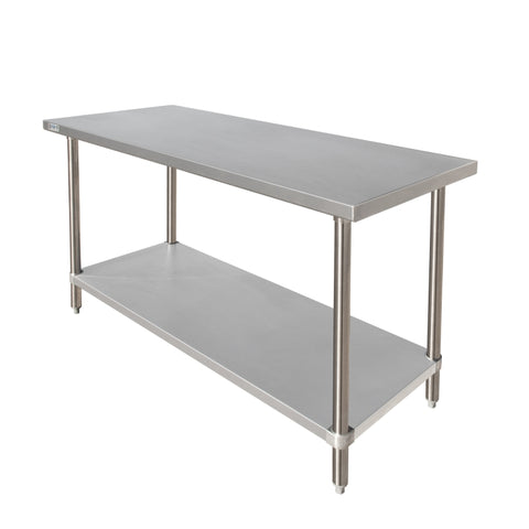 Commercial Work Table WT-E2430- Stainless Steel Top, Galvanized Undershelf  24x30"