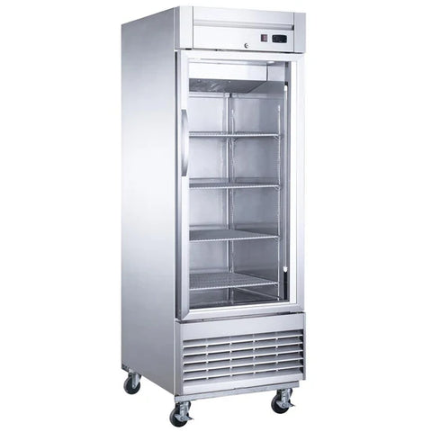 Dukers Appliance Co D28R-GS1 1-Glass Door Reach-In Refrigerator, Bottom Mount, 17.79 cu. ft.