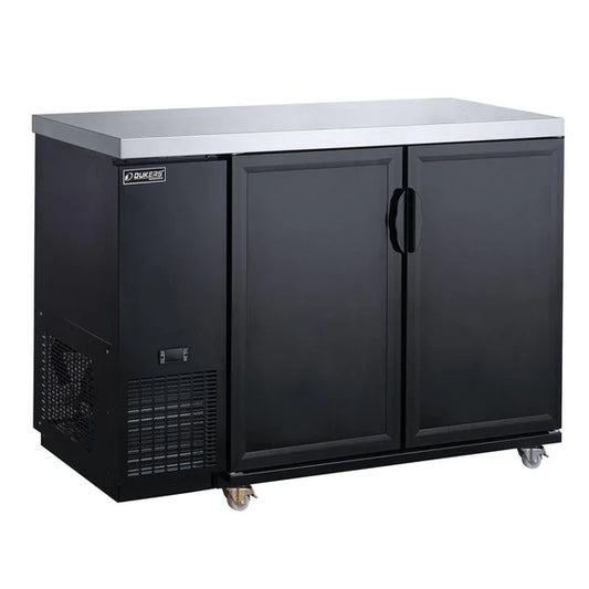 Dukers DBB60-M2 57 Inch Refrigerated Back Bar Cooler with Lockable Doors Stainless Steel