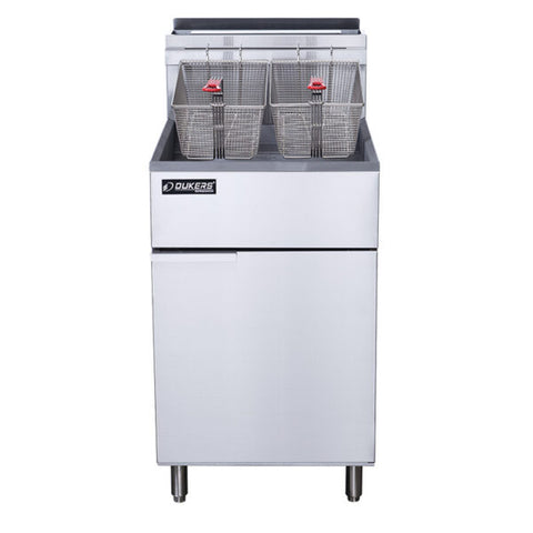 Dukers DCF5-NG Natural Gas 70lb Fryer with 5 Tube Burners
