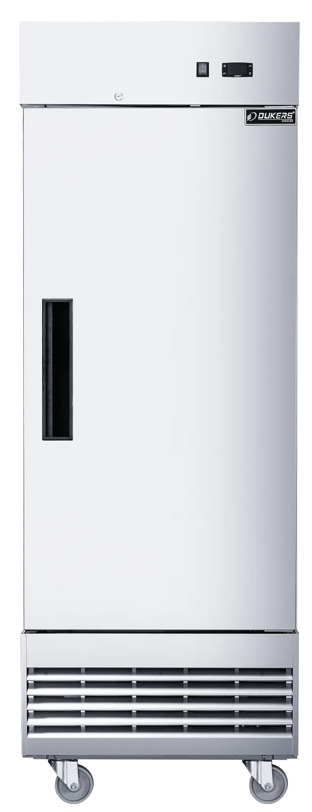 Dukers D28ER Compact Single Door Commercial Refrigerator in Stainless Steel